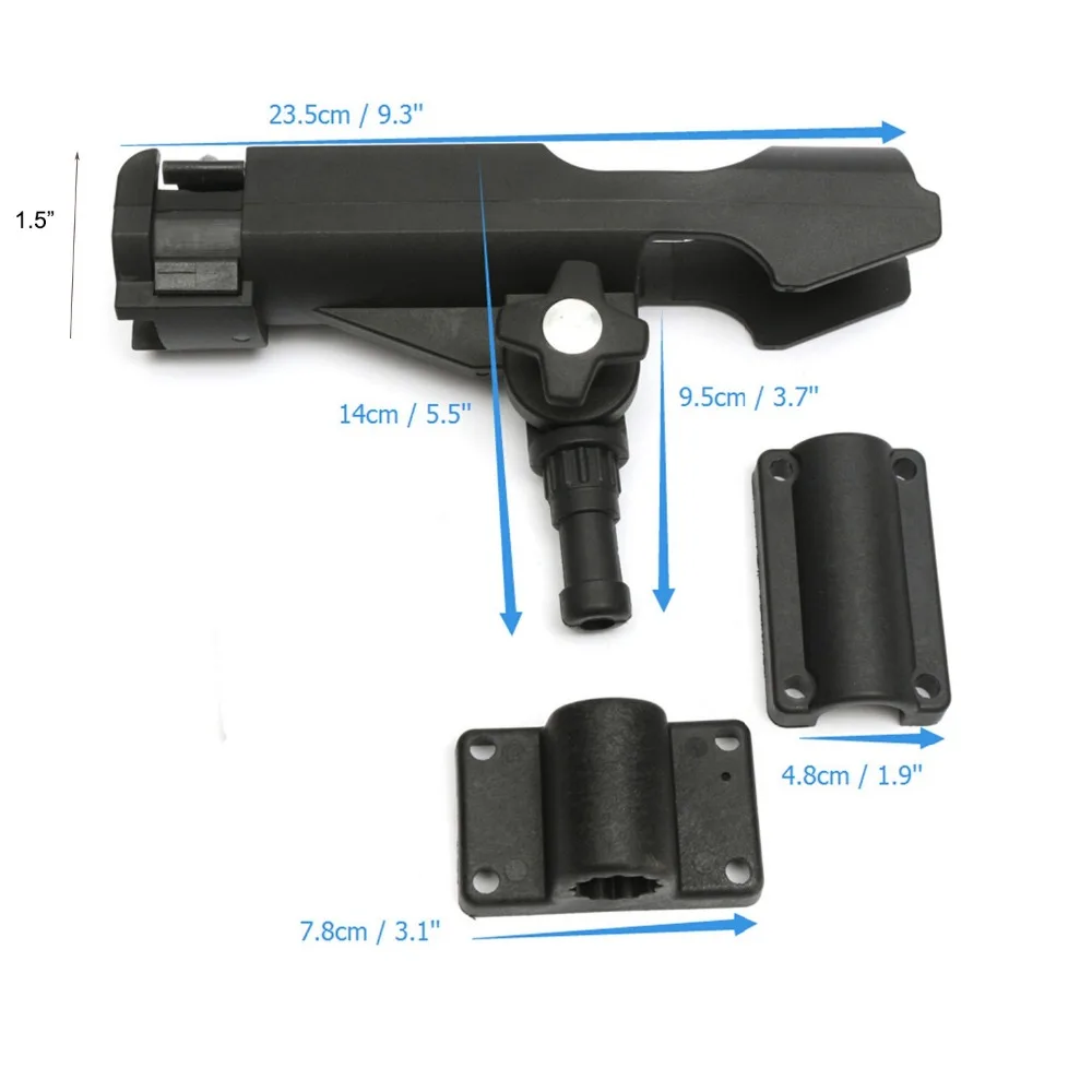 HiUmi рыболовные лодочные удилища держатель Регулируемый держатель удочки с комбинированным креплением для лодки Каякинг яхта 360 градусов вращающийся держатель удочки держатель
