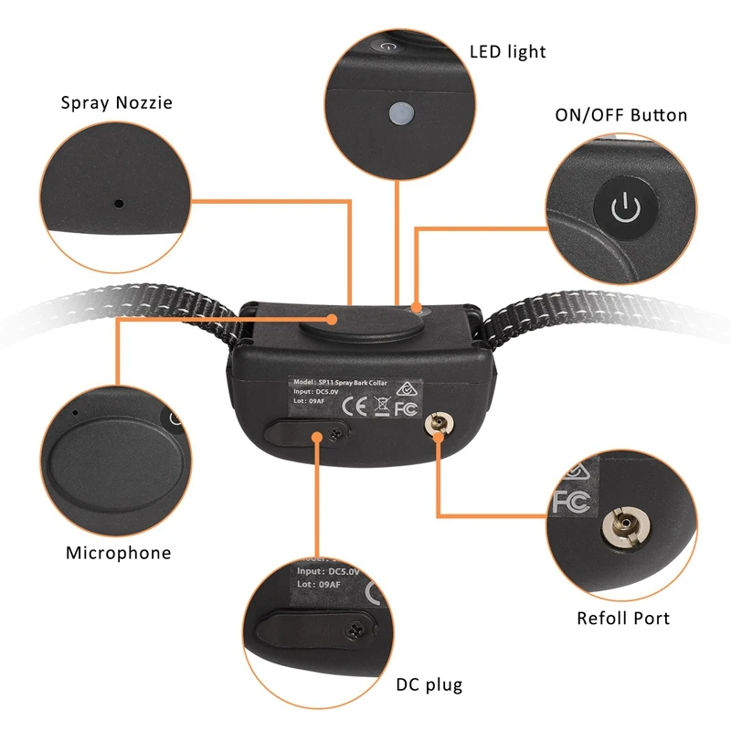 Dog Anti Barking Collar Vibration Electric Shock Stop Barking Device Dog Training Aids Pet Supplies Dog Training Aids Tools