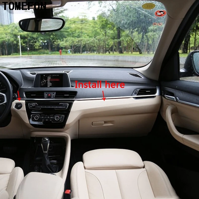 TOMEFON для BMW X1 F48 2016 2017 2018 ABS углеродное волокно краска внутренняя Передняя шестерня