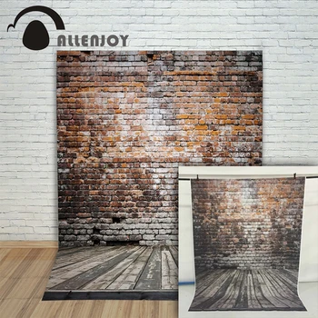 

Allenjoy Backgrounds filming Brick wall wood flooring retro classic abandonado backdrop photography studio photocall photo prop