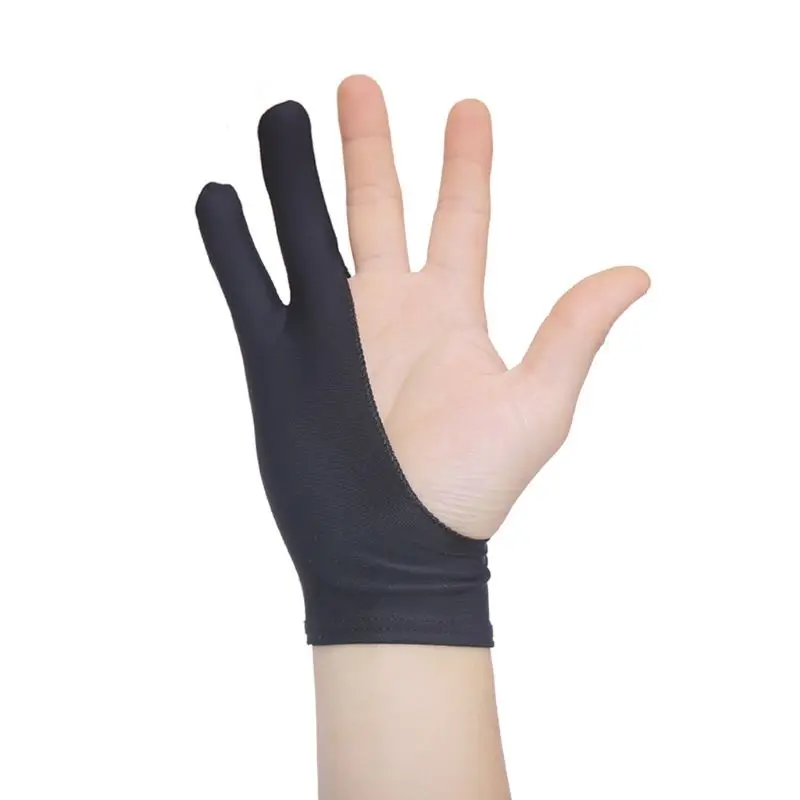 2 Fingers Drawing Glove Anti-fouling Artist Favor Any Graphics Painting Writing Digital ablet For Right And Left Hand - Цвет: balck-m size