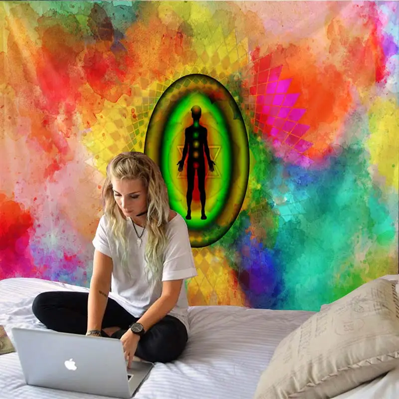 Starry Night Galaxy Decor Psychedelic Tapestry Wall Hanging Indian Mandala Tapestry Hippie Chakra Tapestries Boho Wall Cloth Starry Night Galaxy Decor Psychedelic Tapestry Wall Hanging Indian Mandala Tapestry Hippie Chakra Tapestries Boho Wall Cloth