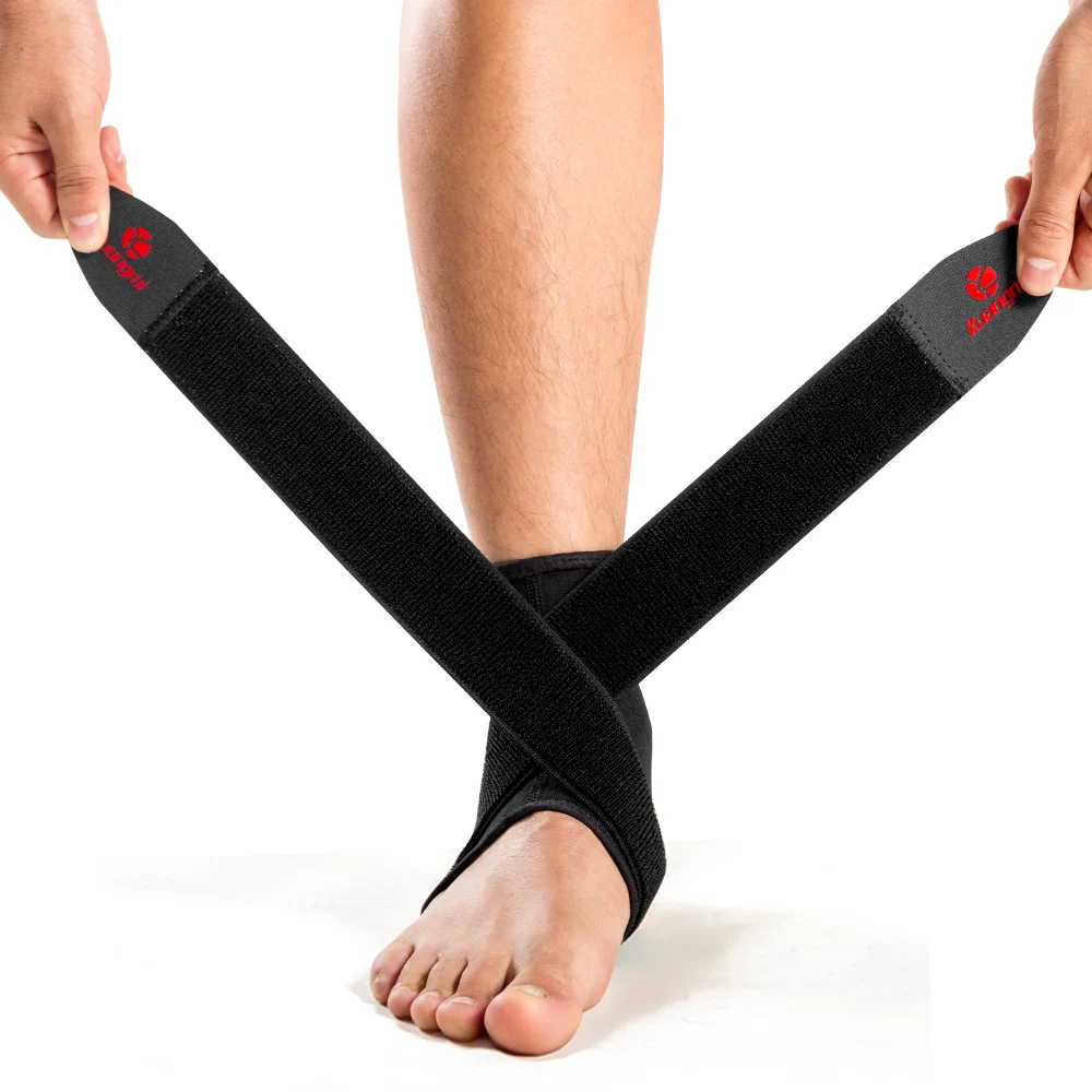 Kuangmi 1 шт. Регулируемый напорный бандаж лодыжки левый и правый все можно использовать для предотвращения растяжения и уменьшения боли