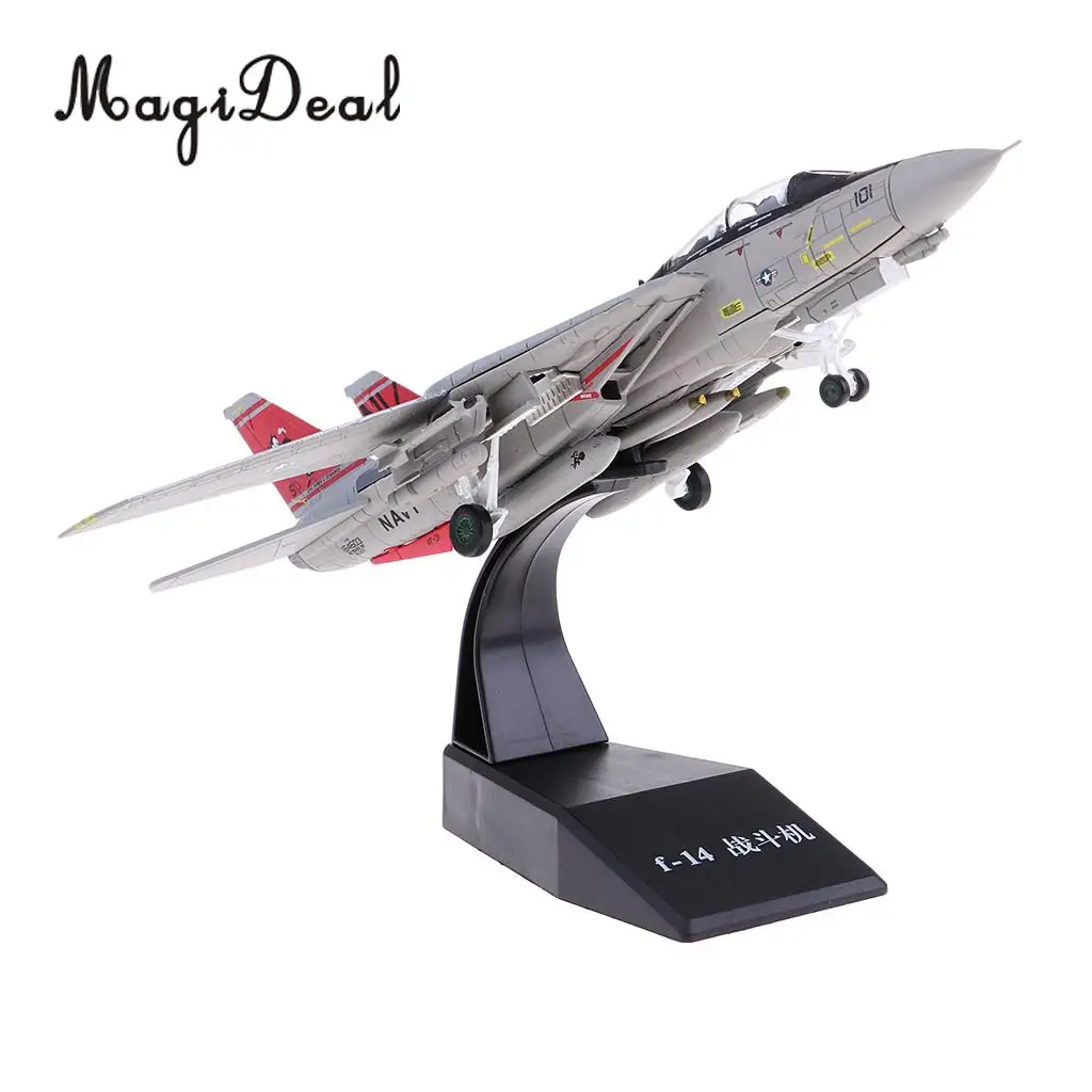 MagiDeal 1:100 Scale Alloy American F-14 Airplane Aircraft Fighter Toy Model Diecast Plane Model Toy Home Decor Collectables