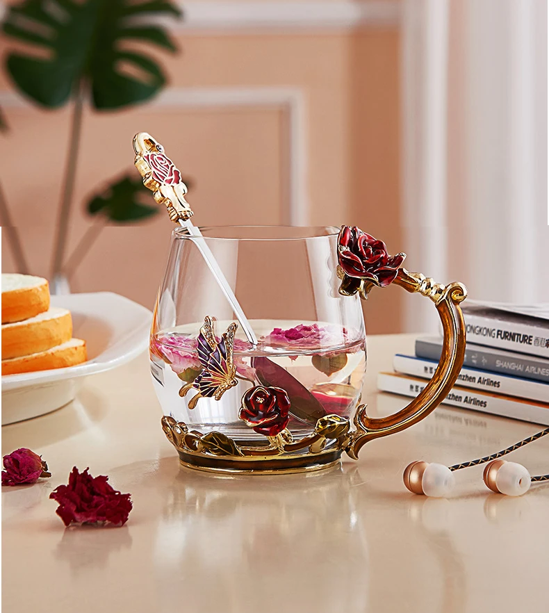 Enamels розовая чайная кружка для питья кофейная чашка питьевые очки 11 унций/320
