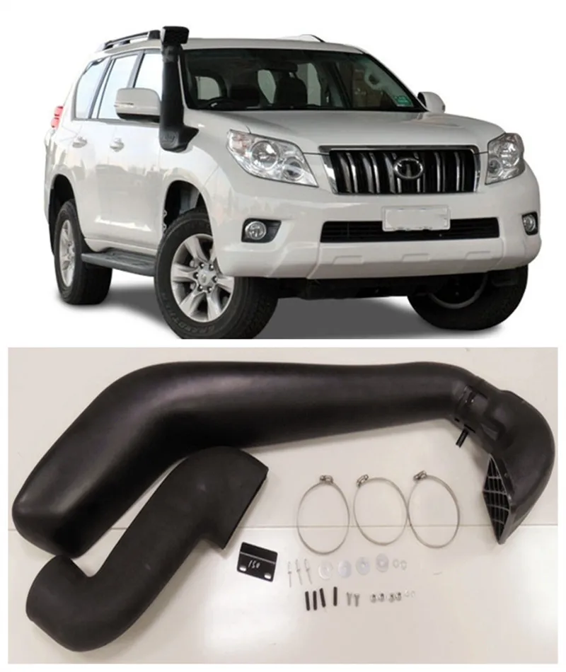 

4*4 EXTERIOR PARTS LLDPE Snorkel KIT SET Air Intake Snorkel Kit Set FIT FOR PRADO LC150 FJ150 10/2009 + car accessories