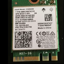 Беспроводной адаптер карта для Intel AC 3168NGW беспроводной NGFF 802.11ac 433 Мбит/с 2x2+ Bluetooth 4,2 Wi-Fi hp 852511-001