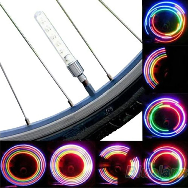 Led Bike Light New Bicycle Wheel LED Safety Light leds tyre Lightweight Accessory for Tyre Valve