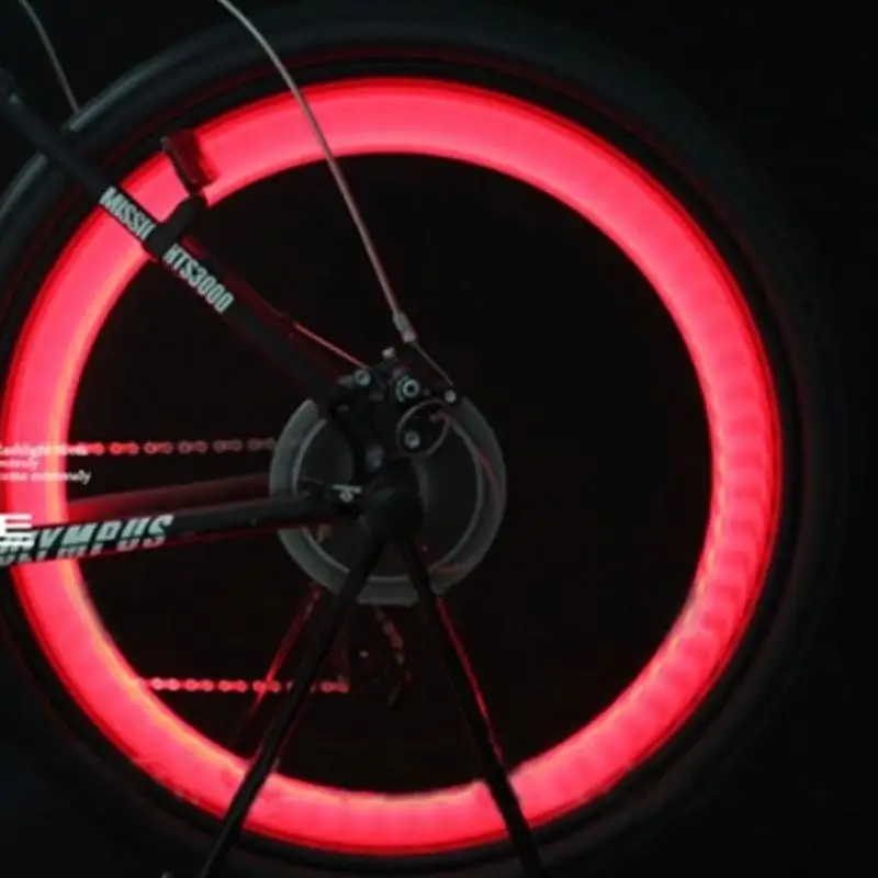 Top 2019 Bicycle Light with Battery Bike Accessories Bike Spoke Wheel Light Safe Bicycle lamp 7