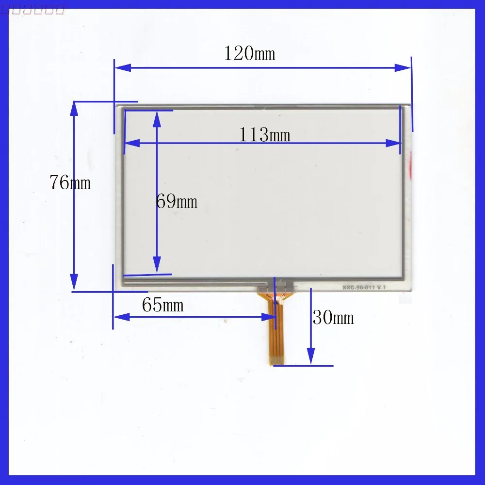 

original new 5'' inch touch screen 120* 76 car navigation touch handwriting external screen four-wire resistive screen XXC-5
