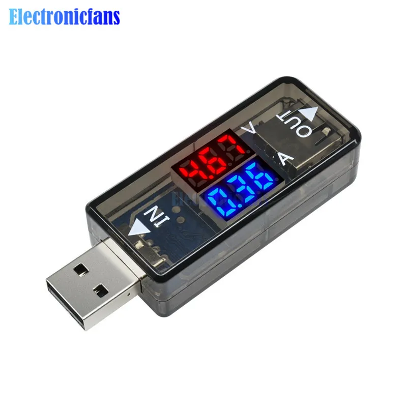 3 4 битный красный + синий двойной USB ток напряжение зарядный детектор мобильного