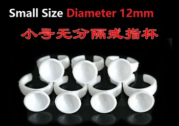 

500pcs White Plastic Small Size Disposable Permanent Makeup Eyebrow Lip Tattoo Pigment Container Ring Ink Cup for Tattoo