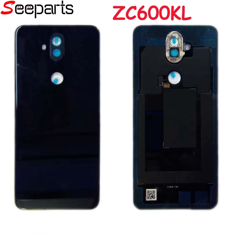 Battery Back Cover For Asus ZenFone 5 Lite 5Q X017DA ZC600KL S630 SDM630 Glass Battery Door Back Case Housing With Camera Lens   (4)