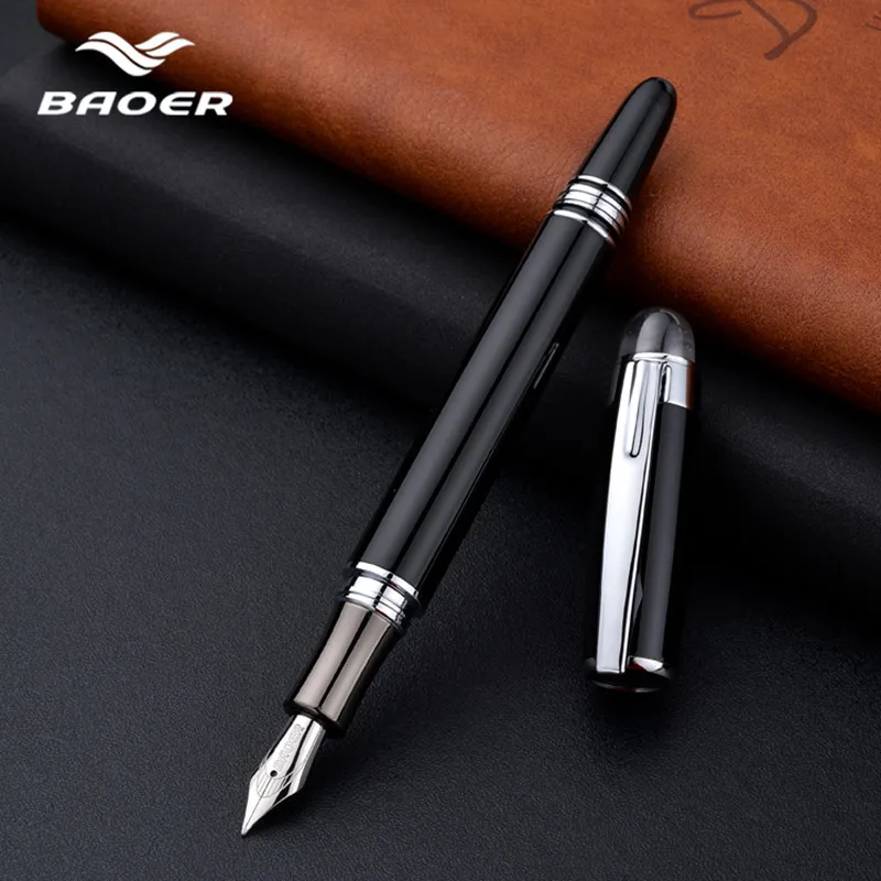 Baoer79 перьевая ручка Роскошный Кристалл голова бизнес офисные чернила ручка пилот перьевая ручка для рекламного подарка настраиваемые
