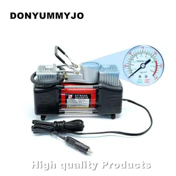 

Portable 12v Air Compressor Car Tyre Inflator Double Cylinder Metal Car Tire Inflator High Pressure Air Pump Cigarette Lighter