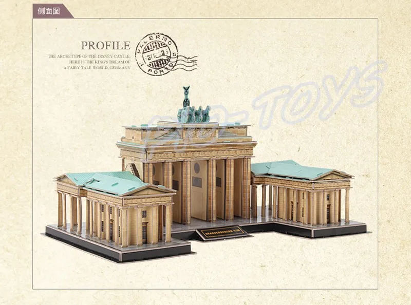 Новогодний подарок brandenberg Tor 3D Пазлы Модель DIY украшения сборки игрушки игра головоломка для взрослых Коллекция развивающая игрушка