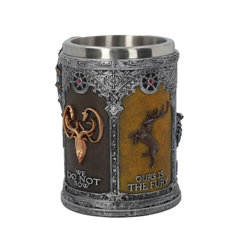 Игра престолов Signets Tankard кофейные кружки из нержавеющей стали, чашки и кружки из смолы, креативная посуда для напитков Mark