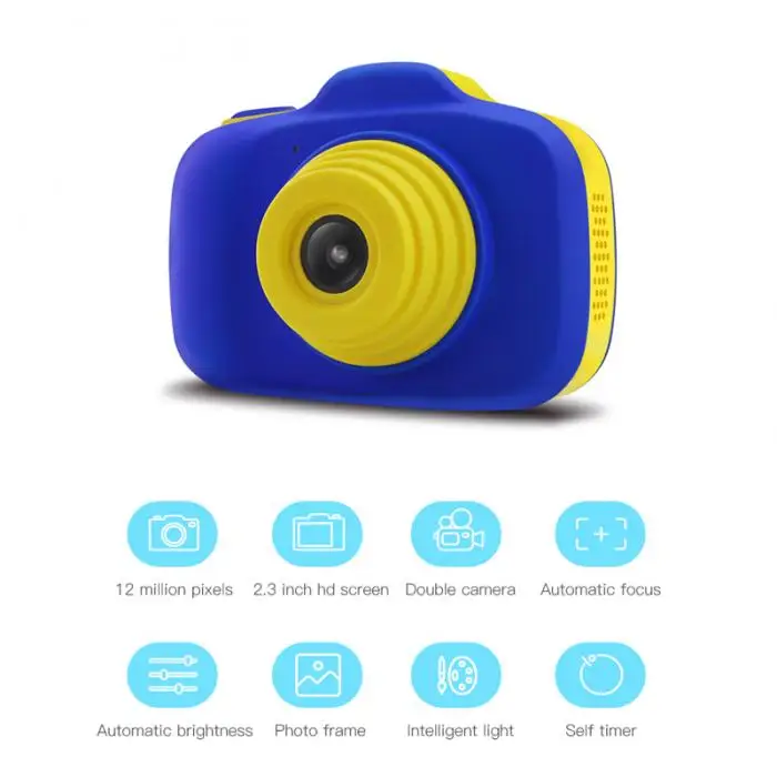 Новинка 2019 года дети противоударный камера с линза для двойной камеры видеокамера для детей игры на открытом воздухе