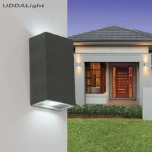 Светильник для настенного сада 6 Вт наружный светодиодный COB светодиодный квадратный/круглый черный ip65