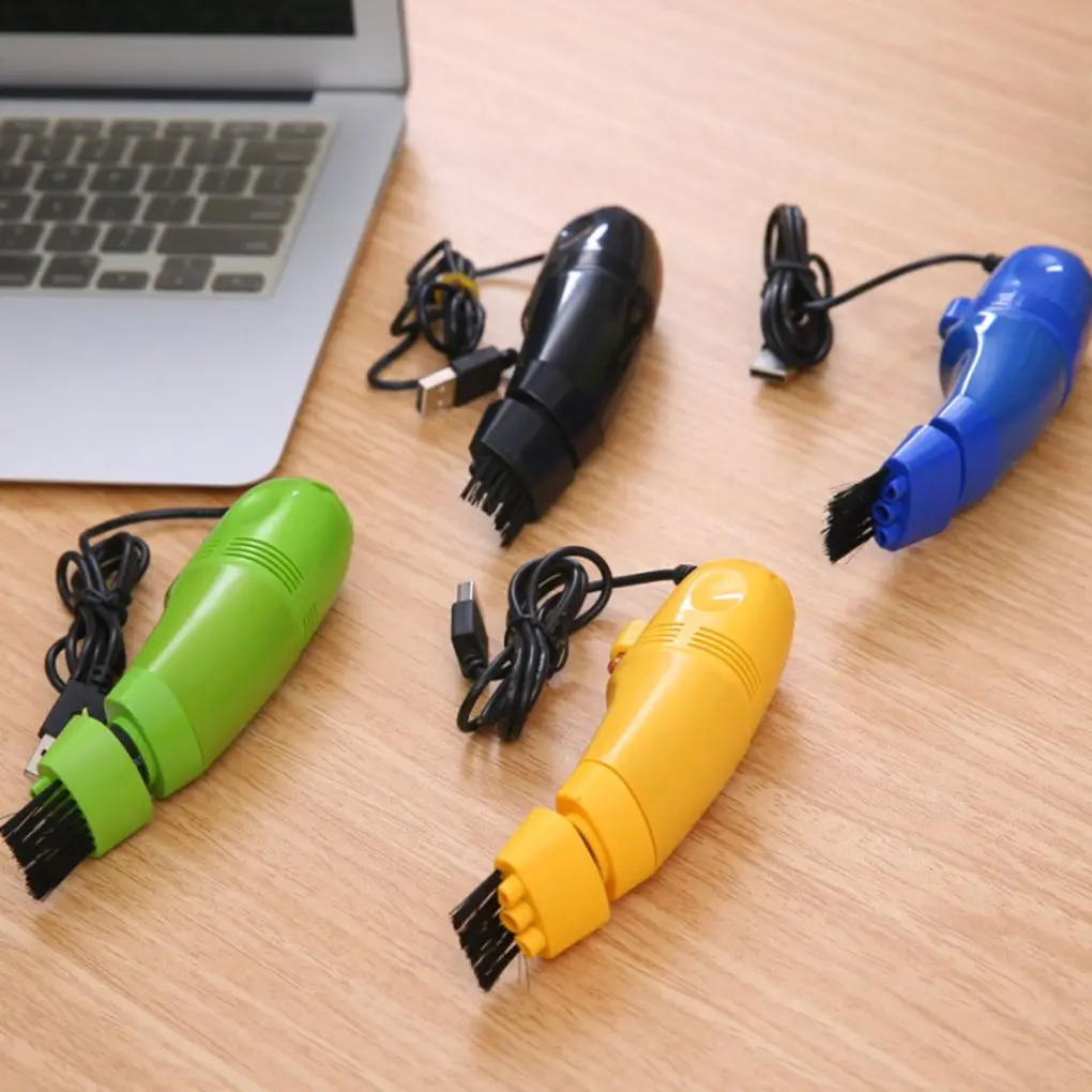 Мини Вакуумный USB пылесос для клавиатуры ПК щетка для ноутбука инструмент для очистки пыли несколько щеток 4 цвета
