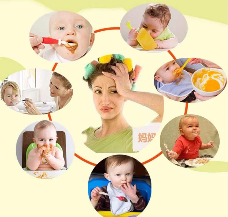 BPA силиконовая детская бутылка для кормления Младенческая бутылочка для грудного молока с мягкой ложка, тренировочная бутылка для еды 180 мл
