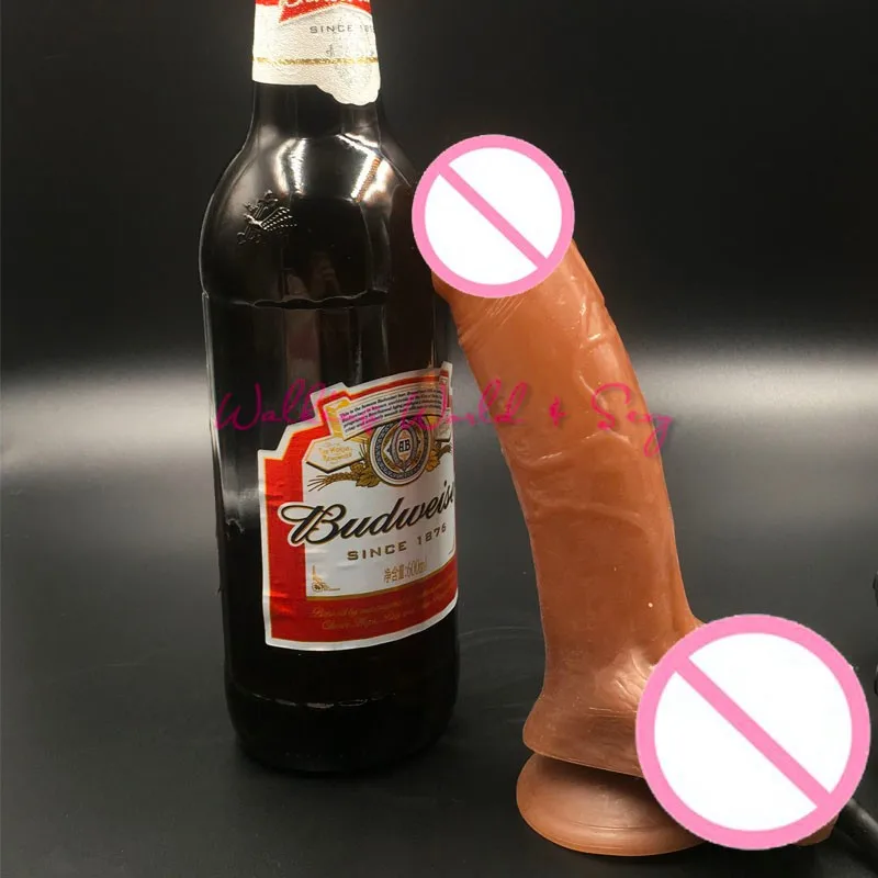 Brown Inflatable Huge Dildo Realistic Big Penis With Suction Cup Female Masturbation Massager Expandable Dick Sex Toys For Women 9