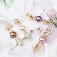 1 шт. модная Корейская шикарная обувь с украшением в виде кристаллов Стразы бантом подражание жемчуг заколки для волос аксессуары для волос для Для женщин