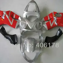 01-03 обтекатели комплект для CBR600 F4i 2001-2003 серебро и Красный Полный комплект Обтекатели мотоцикла(литье под давлением