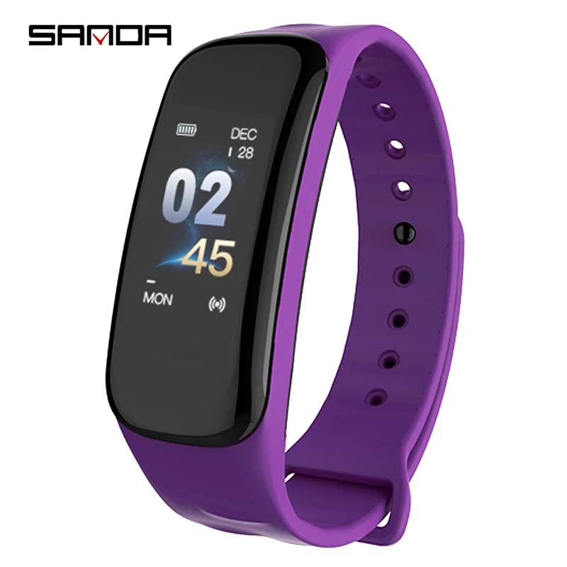 

SANDA New Style Smart Bracelet Pedometer Message Remind Casual Business Sports Bracelet Heart Rate Monitoring