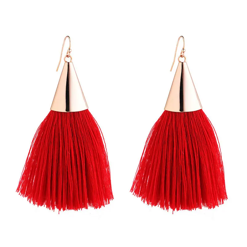 

New Bohemian Tassel Earrings Gold Ethnic Fringe Earrings for Women Drop Earrings Fashion Vintage Party Jewelry 2019 Oorbellen