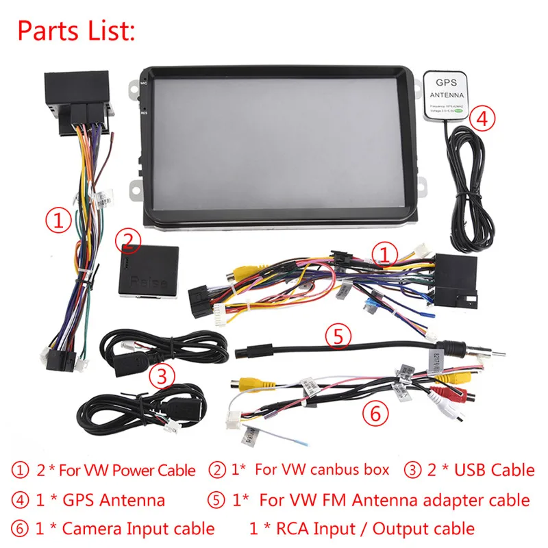 Best 9 inch Android 6.0 System Full HD Car 12V Player with GPS Navigaton Wifi Bluetooth USB 2 Din FM Radio For VW Multimedia Player 5