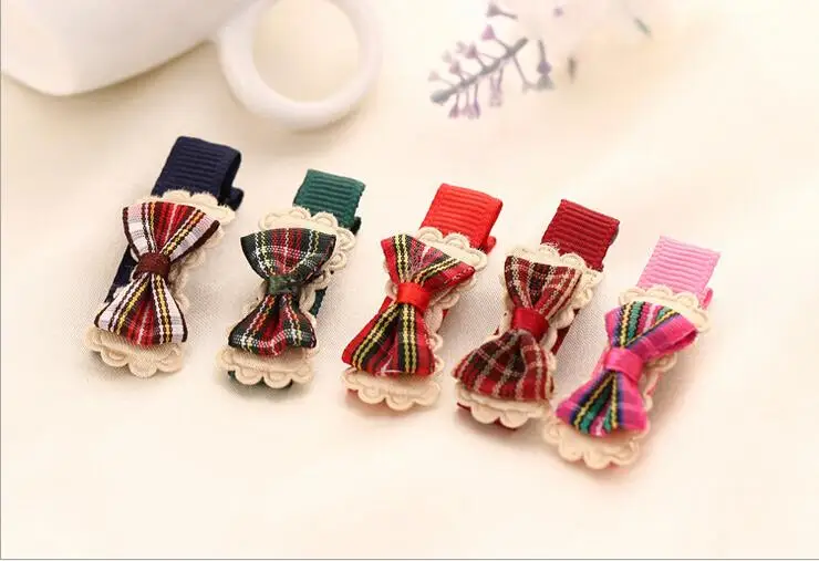 

2015 Baby girl's summer style cute grid bow hairpin headwear hair accessories for children make kids fashion lovely