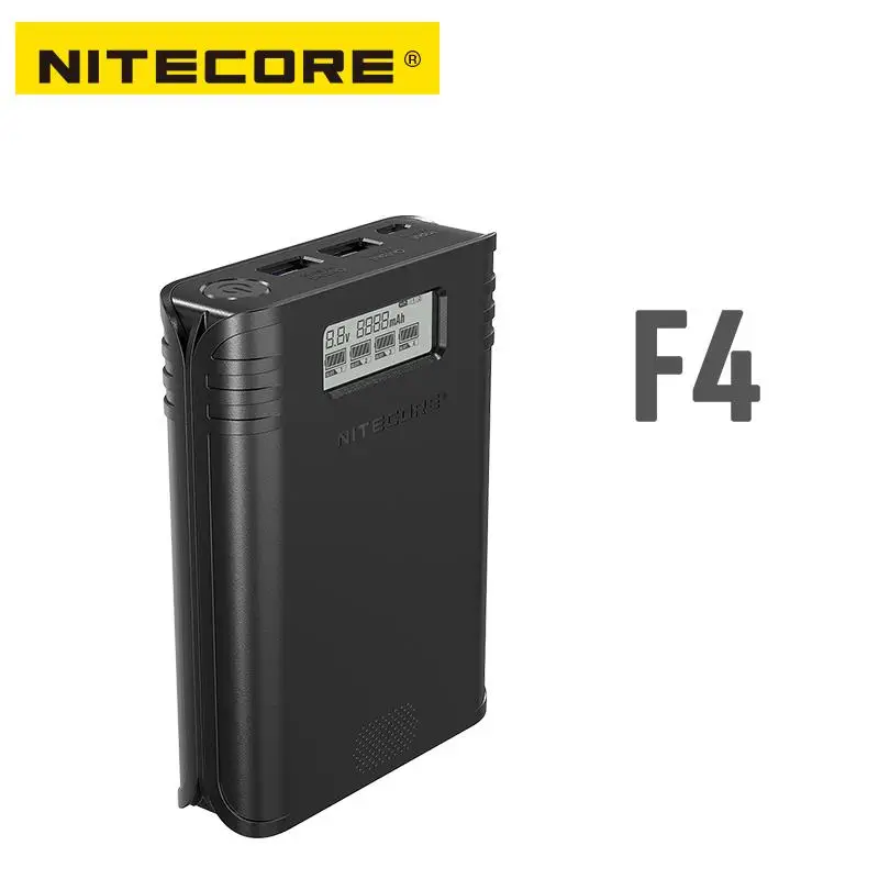 Зарядное устройство NITECORE F4 с четырьмя слотами гибкое подходит для li ion/IMR: