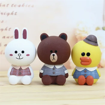 

Cute Animals Figurine With Rabbit And Bear Lovely Home Decor Figurines Exquisite Cartoon Money Box Popular Gift For Kids