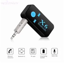 X6 4,2 EDR Bluetooth 4,2 V вспомогательный аудиоресивер адаптер 3,5 мм Handsfree автомобильный комплект TF карта Play A2DP Mp3 музыкальный приемник