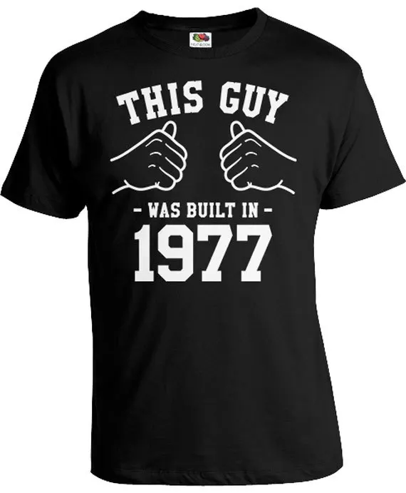 Мужская футболка с надписью на день рождения 1977|personalized tshirt|t shirt personalizedt |