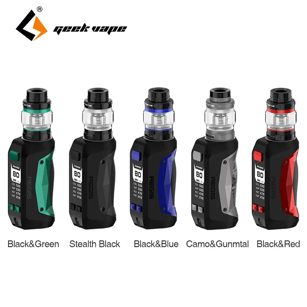 

Original Geekvape Aegis Mini 80W TC Kit with 5.5ml Cerberus Tank 2200mAh Built-in Battery IM1 Coi IP67 Waterproof E-cig Vape Kit