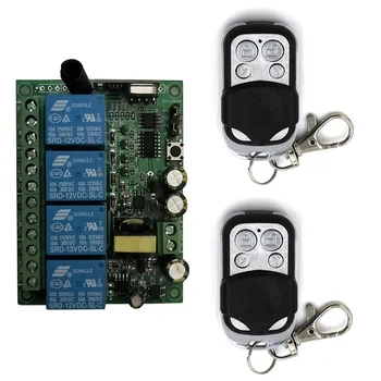 

AC 220V 4CH 4 CH Wireless Remote Control Light Switch System RF Relay Receiver Module Transmitter 315Mhz /433Mhz