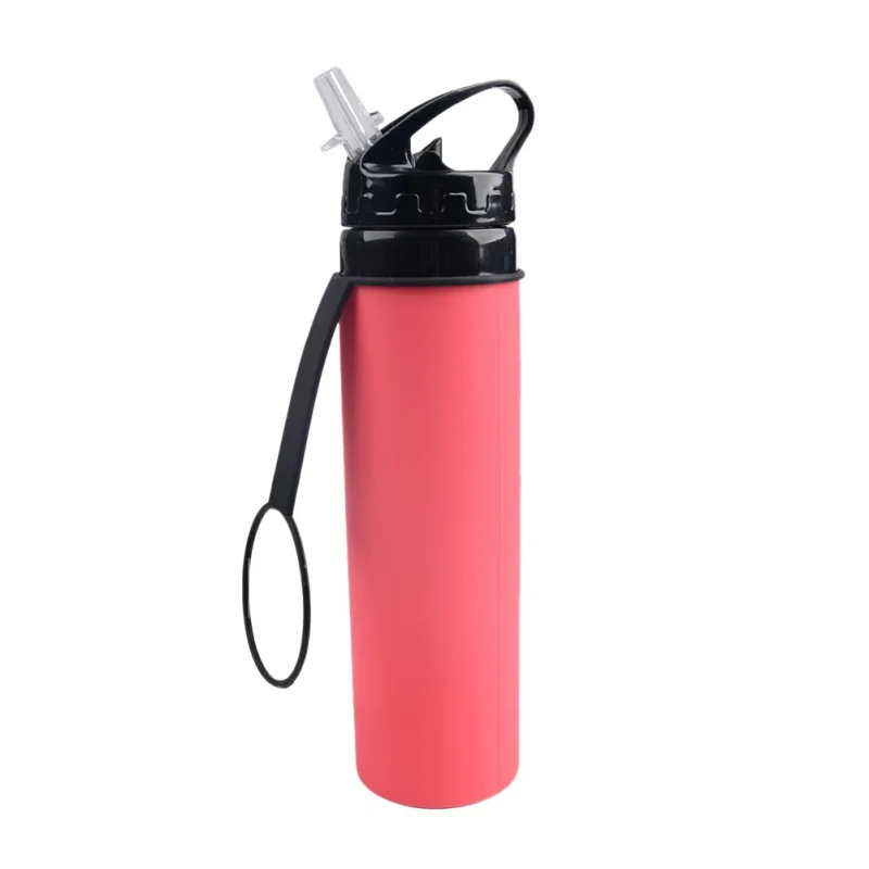 

Outdoor Portabel Outdoor Silicone Folding Drinking Water Bag Children Stretching Plastic Kettle for Hiking Camping Bottle 600ML