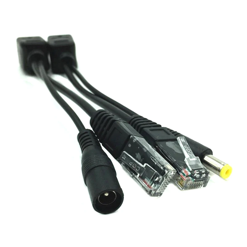 Разветвитель комплект экранированная лента пассивный Мощность Over Ethernet синтезатор сепаратор комбайнер+ кабель адаптер POE RJ45 инжектор