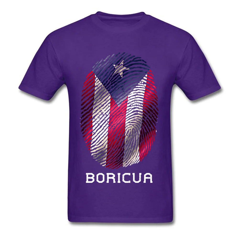 Fashionable Design Normal T Shirt O-Neck 100% Cotton Men Tops Shirts Short Sleeve Autumn Normal T-shirts Top Quality Boricua Puerto Rico Gifts For Pride Puerto Ricans purple