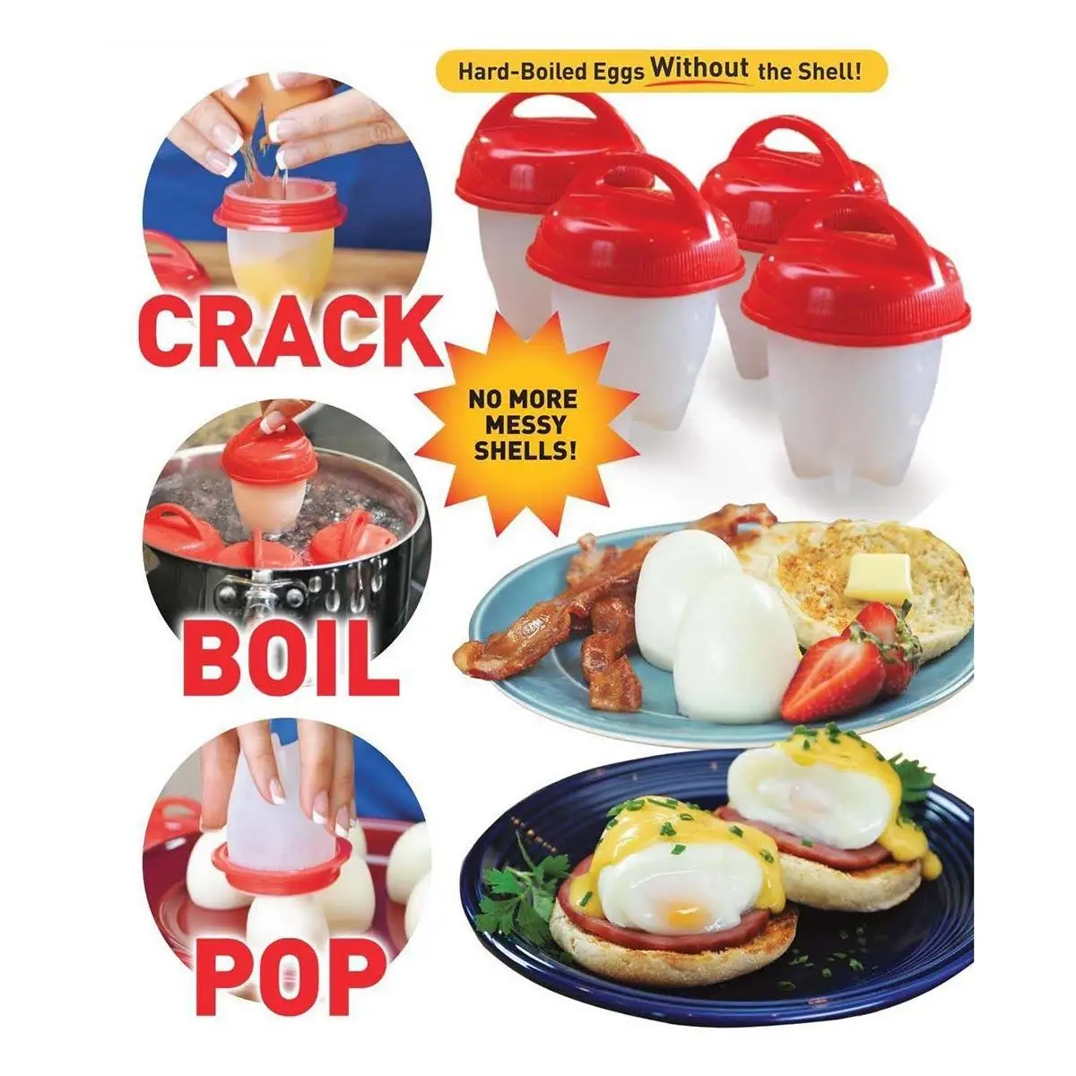 Egg Cooker Hard Boiled Eggs without the Shellin Egg Beaters from Home