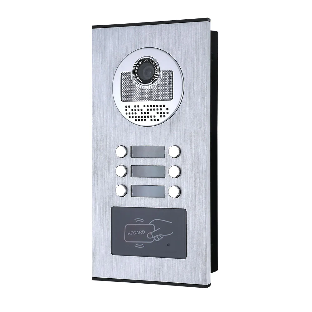 Система внутренней связи для квартиры " Wifi внутренний монитор 6 единиц Квартира видео домофон Проводной Домашний видео домофон
