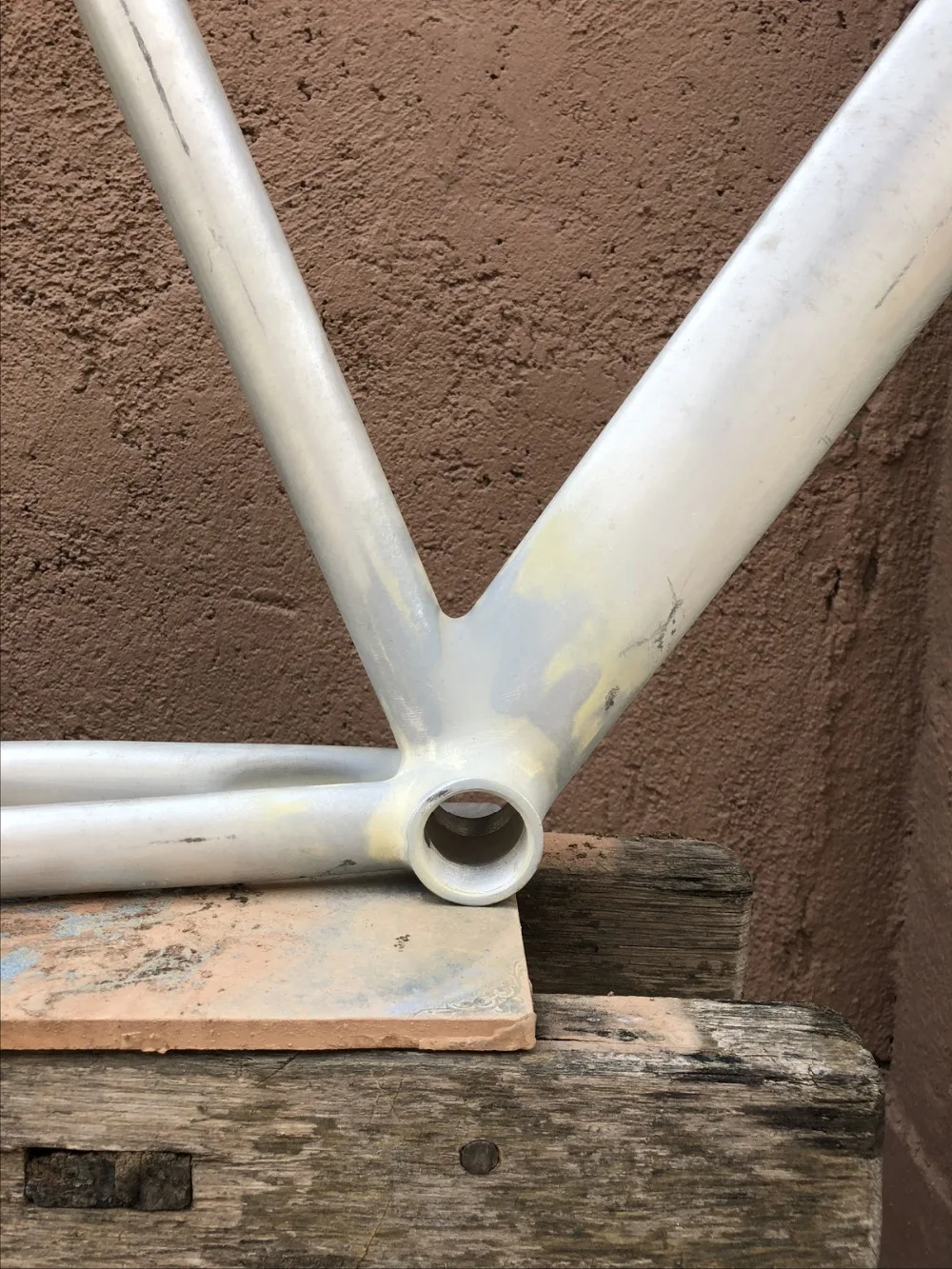 700C Fixed Gear bike frame 54cm RAW   Smooth Welding  Bike frame Aluminum Alloy frame