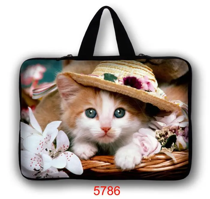 Pretty Cat Portable Ultrabook Handlebag Soft Sleeve Laptop Bag Computer