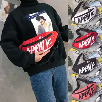 

2019 Newest Hot Letter Print Fashionable Waist Pack Nylon Zipper Bag Messenger Bag