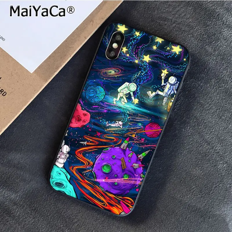 MaiYaCa художественный эстетический трипси-психоделический Космический Чехол для телефона для iphone 11 Pro Max 8 7 6 6S Plus X XS MAX 5 5S SE XR - Цвет: A14