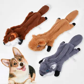 

Plush Dog Squeak Toy Bird Stuffing Free Puppy Interactive Play Dog Toys Multi Color