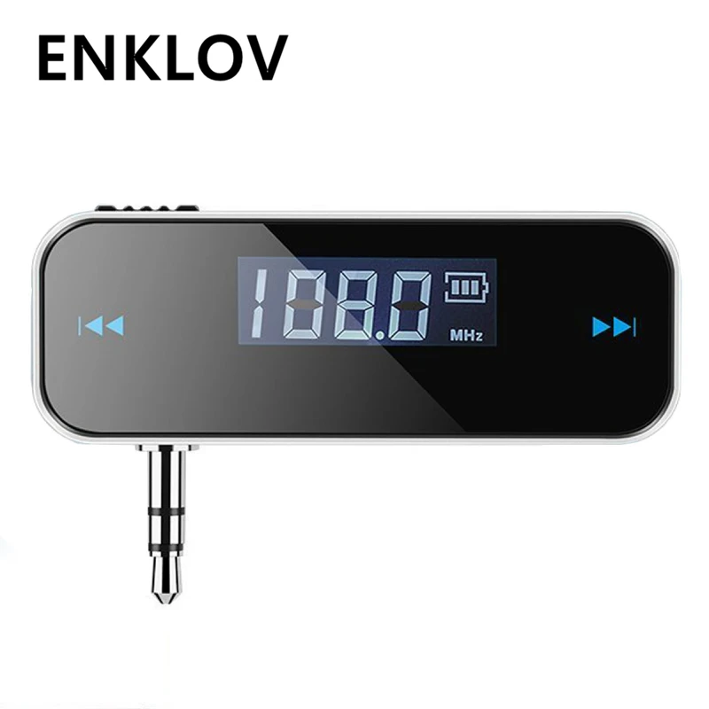 Enklov Мини 3,5 мм автомобиля Беспроводной fm-передатчик электронный Автомобильный MP3-плеер аудио автомобильный адаптер Комплект 3,5mm