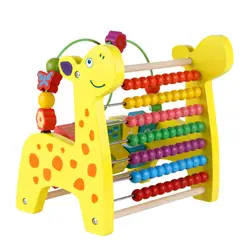 Новые детские игрушки деревянная обучающая игрушка животное головоломка с бусинами подсчета Детские Ранние обучающие математике игрушки